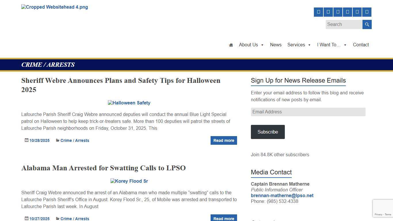 Crime / Arrests – Page 2 – Lafourche Parish Sheriff's Office